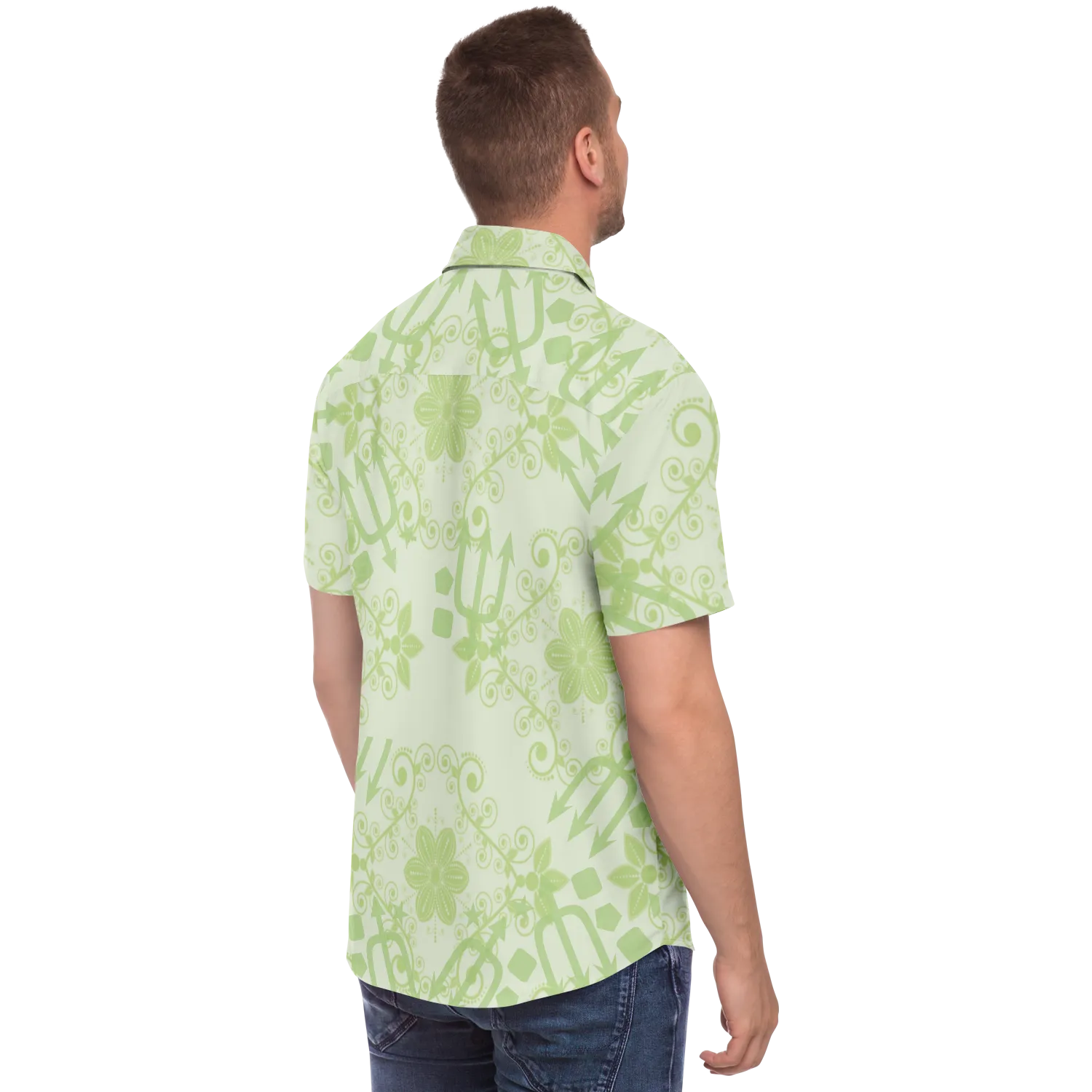 SHORT SLEEVE BUTTON DOWN SHIRT - AOP