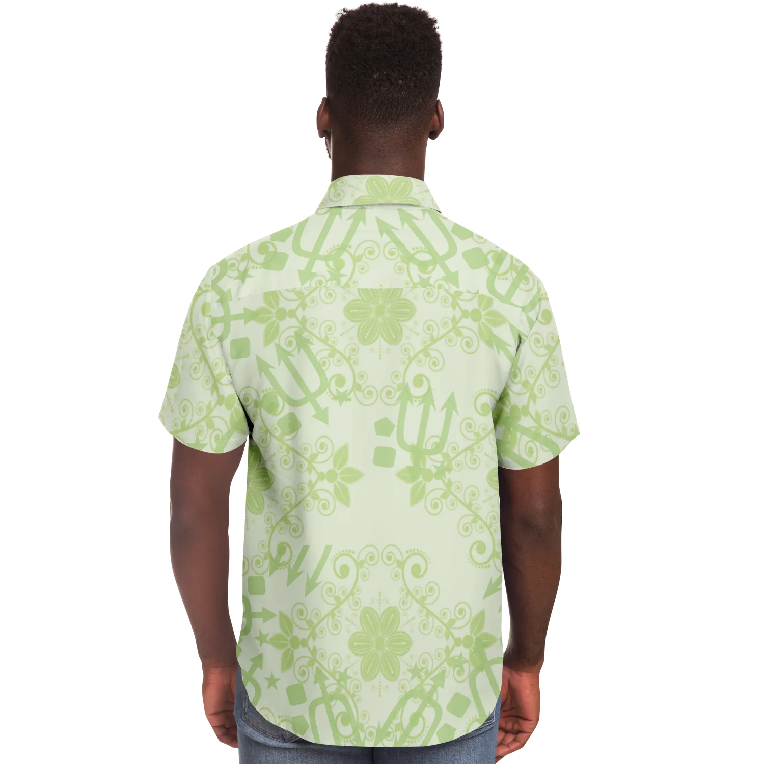 SHORT SLEEVE BUTTON DOWN SHIRT - AOP