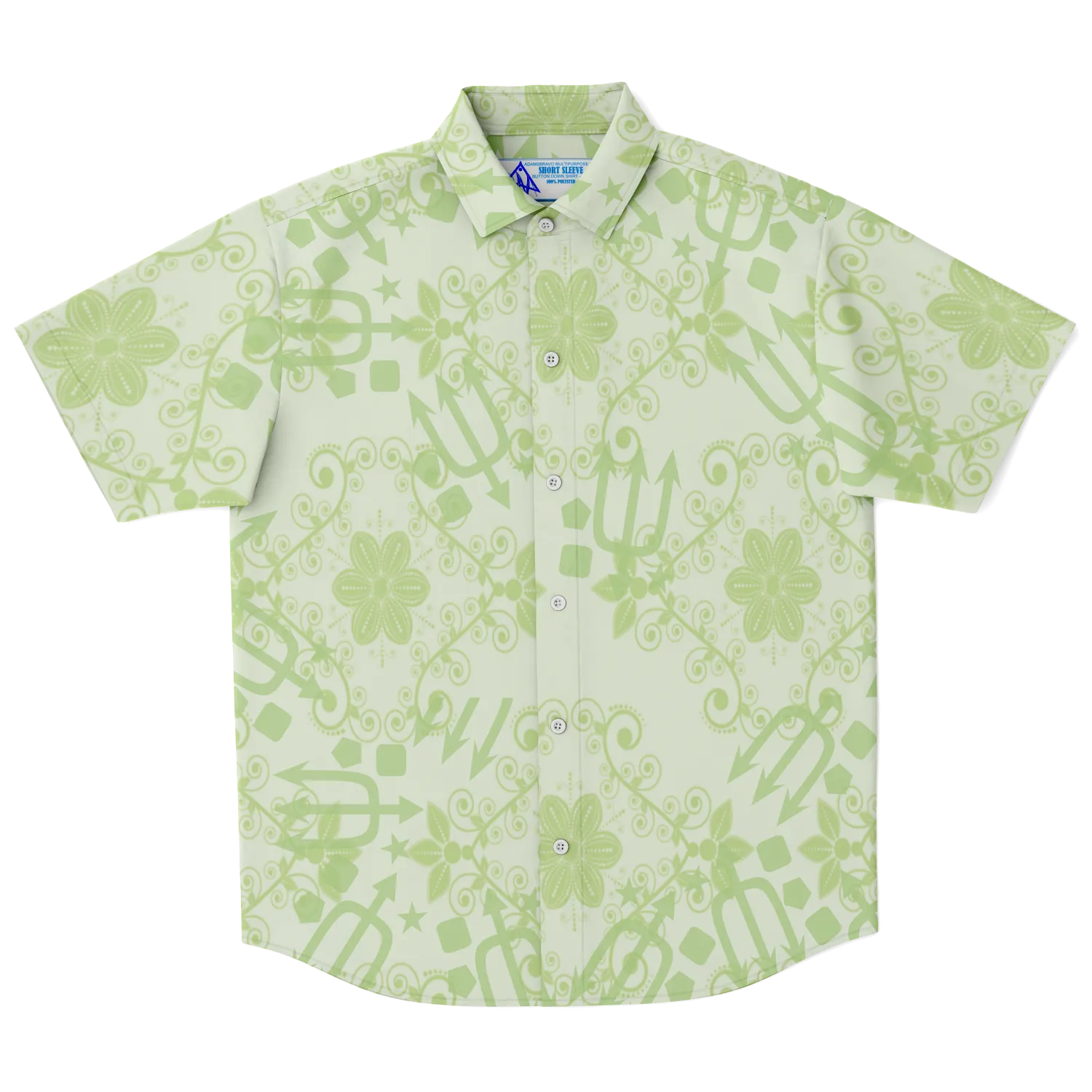 SHORT SLEEVE BUTTON DOWN SHIRT - AOP