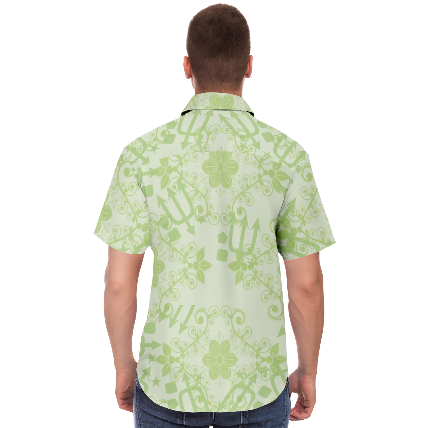 SHORT SLEEVE BUTTON DOWN SHIRT - AOP