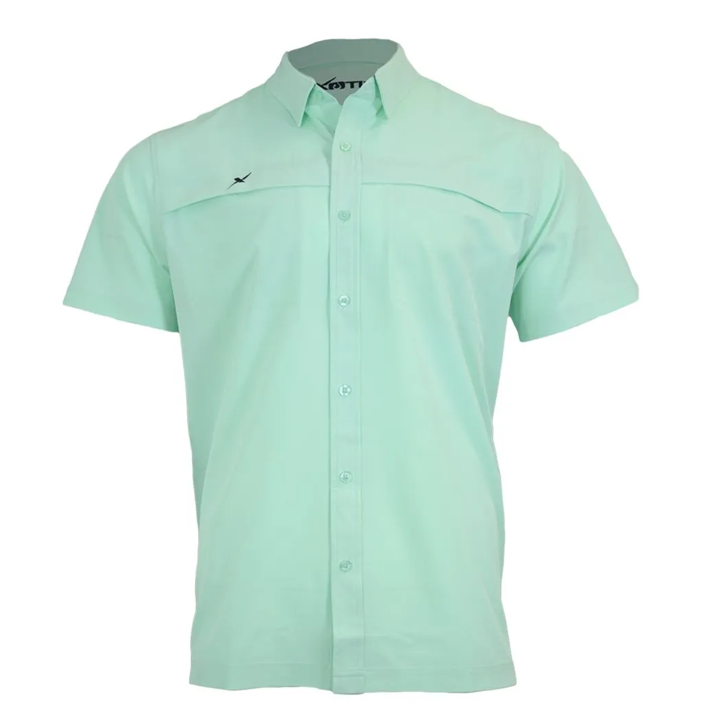 Short Sleeve Solid Lifestyle Button Down w/ REPEL-X (Discontinued)