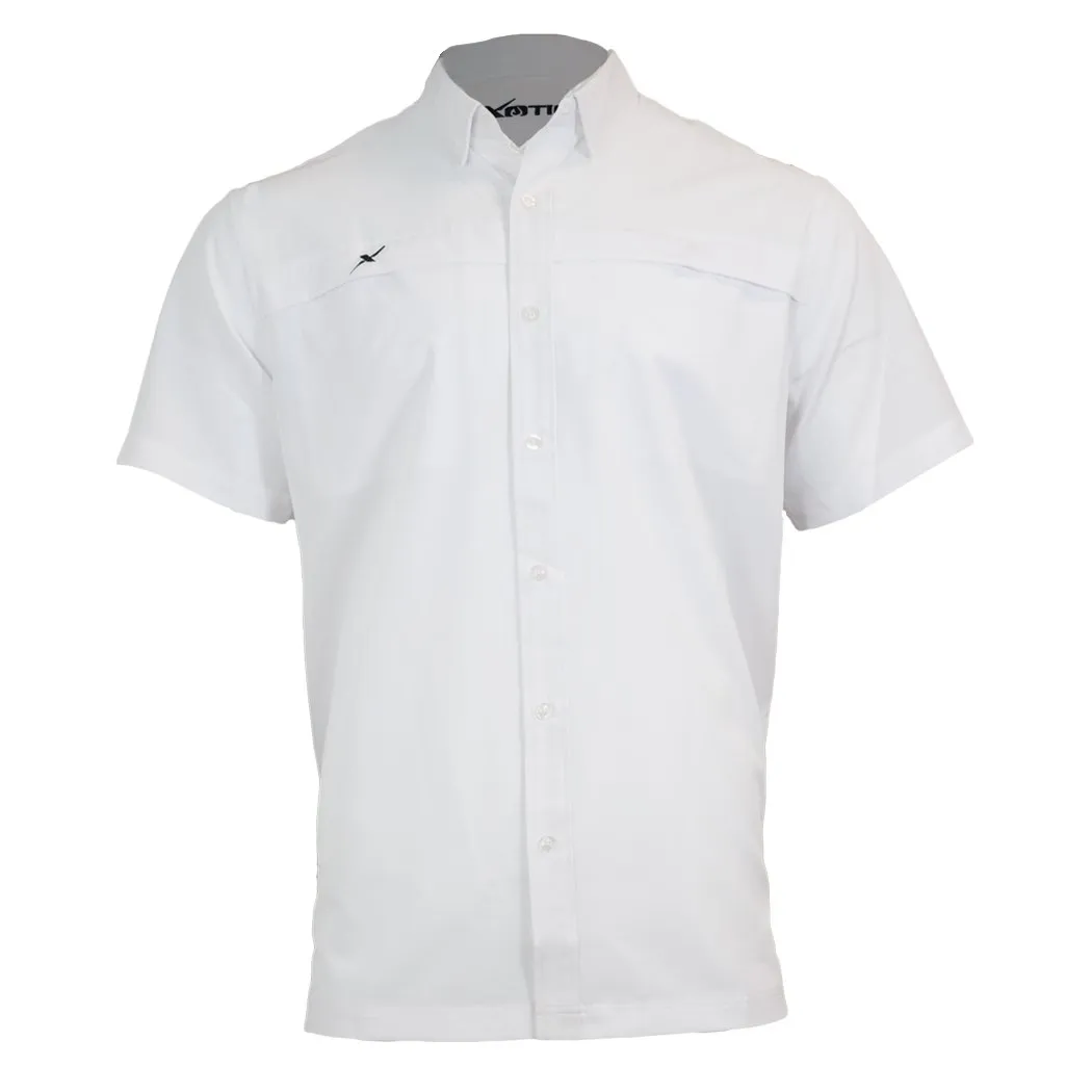 Short Sleeve Solid Lifestyle Button Down w/ REPEL-X