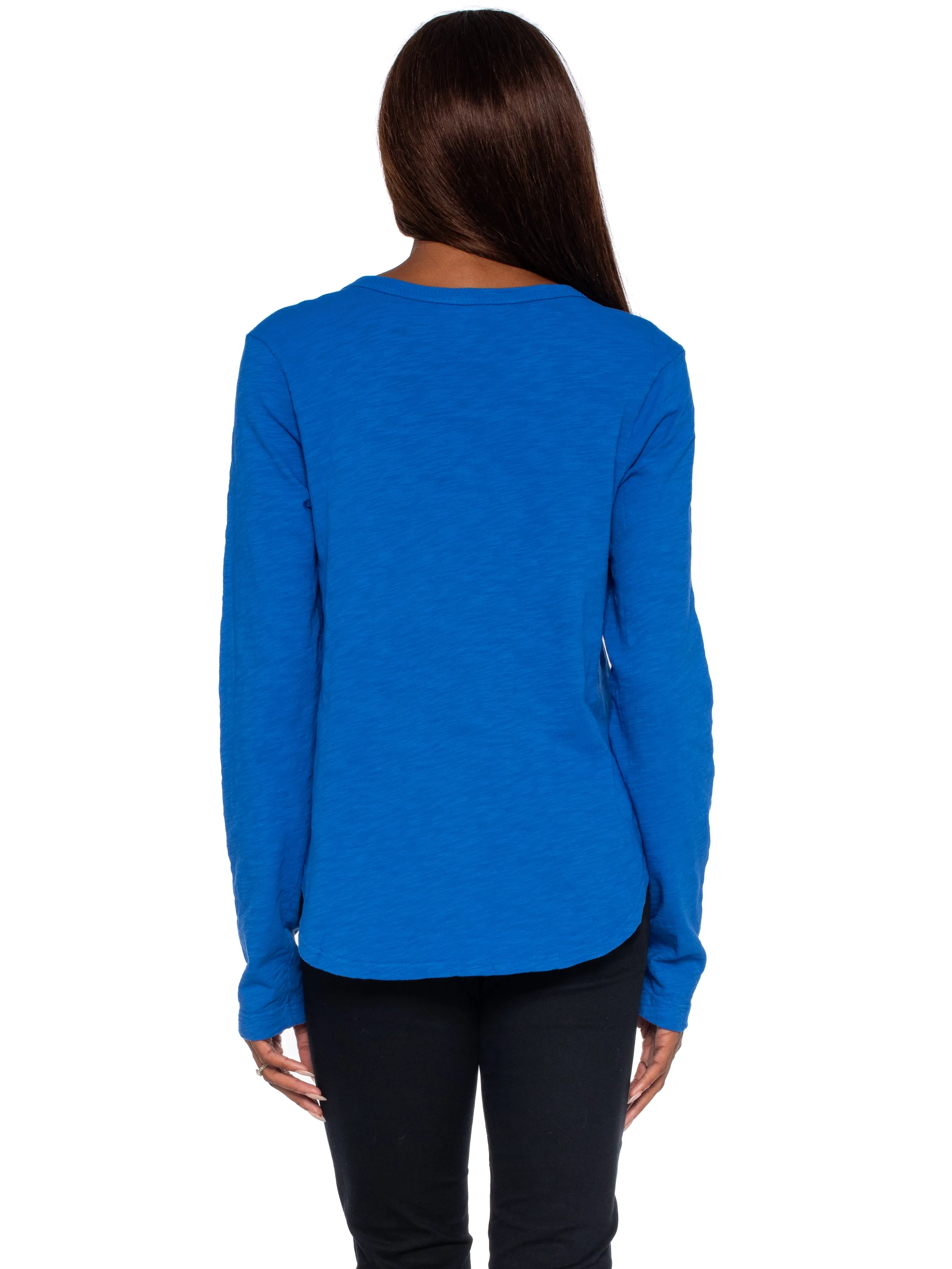 Shrunken Crew L/S Shirttail Slub Tee