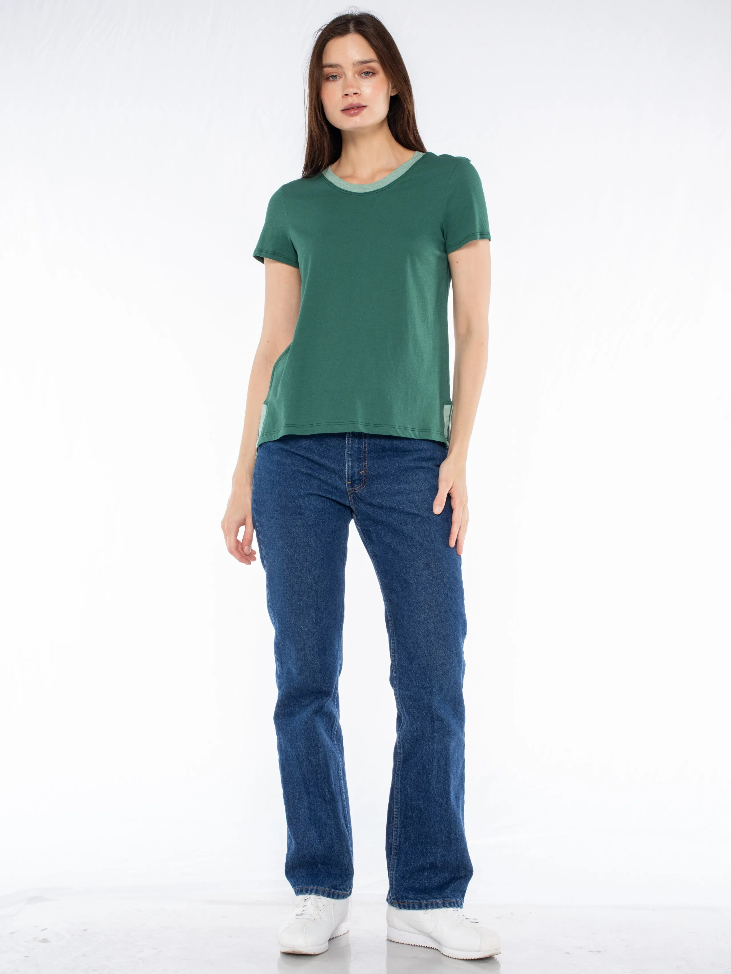 Shrunken Ringer Vented Hem