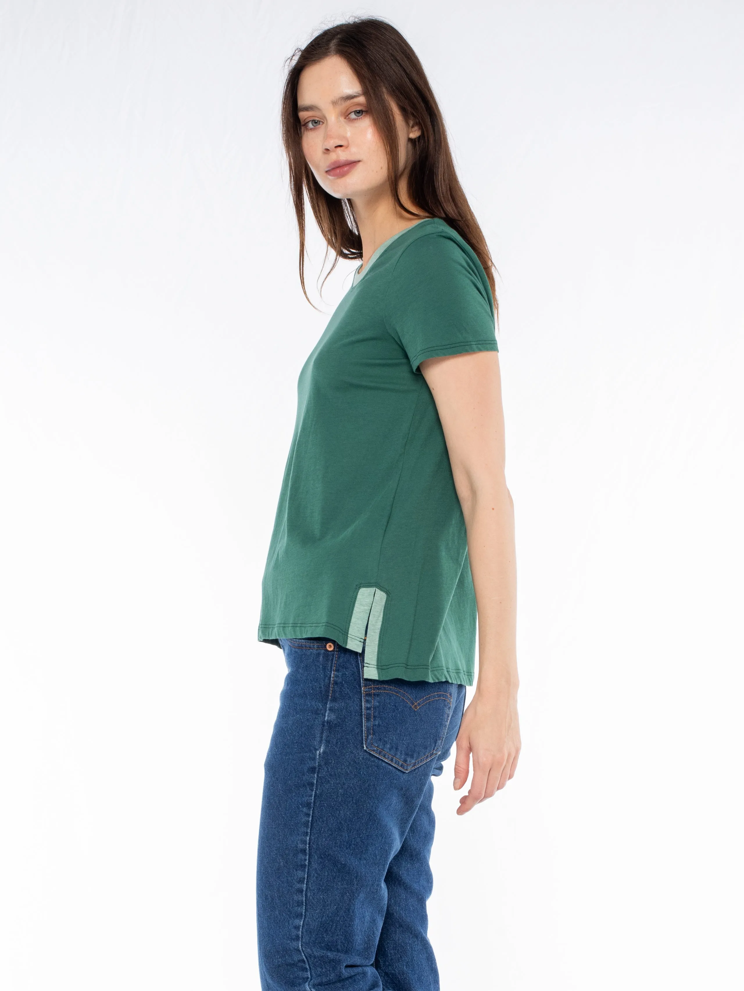 Shrunken Ringer Vented Hem