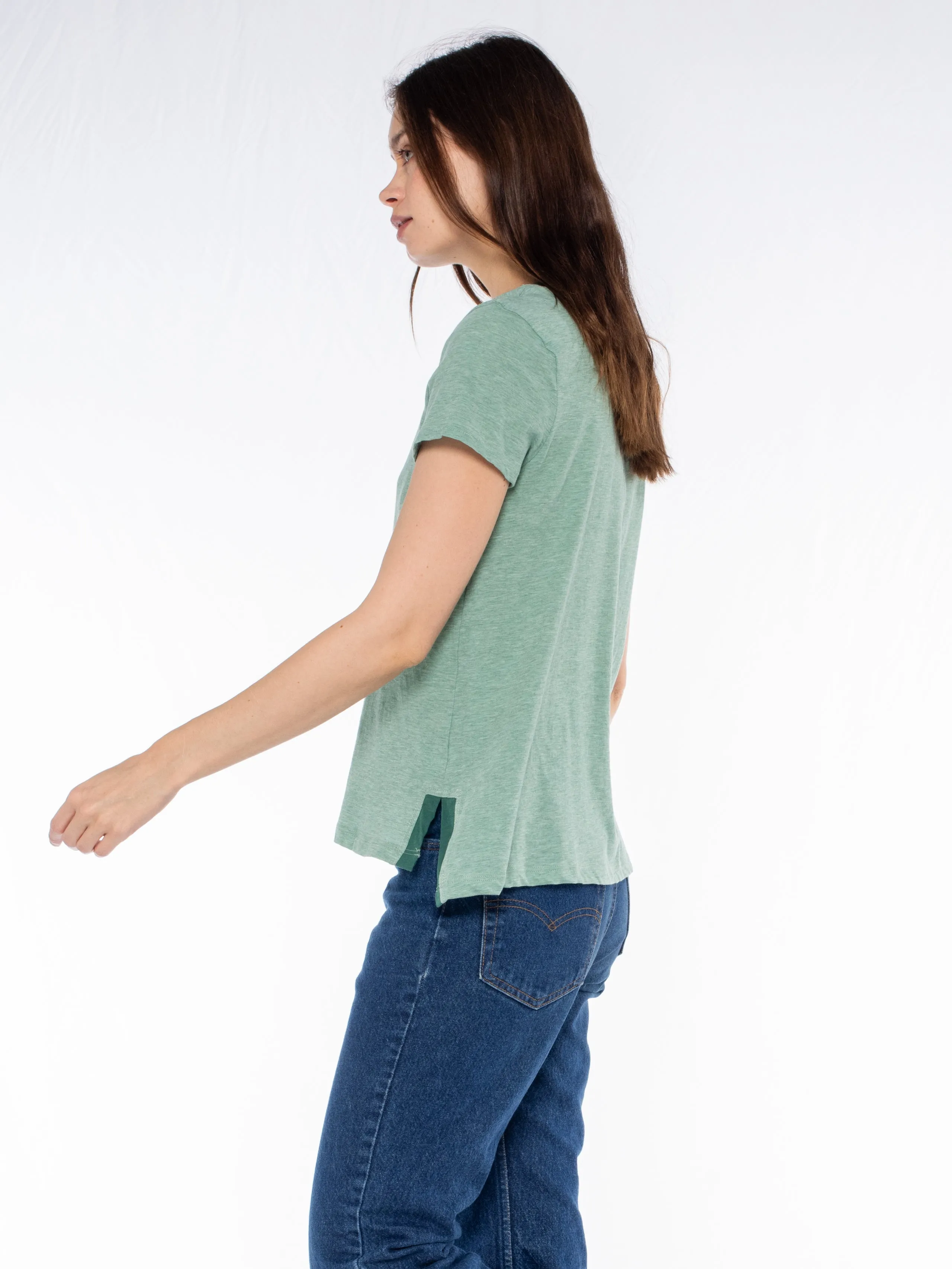 Shrunken Ringer Vented Hem