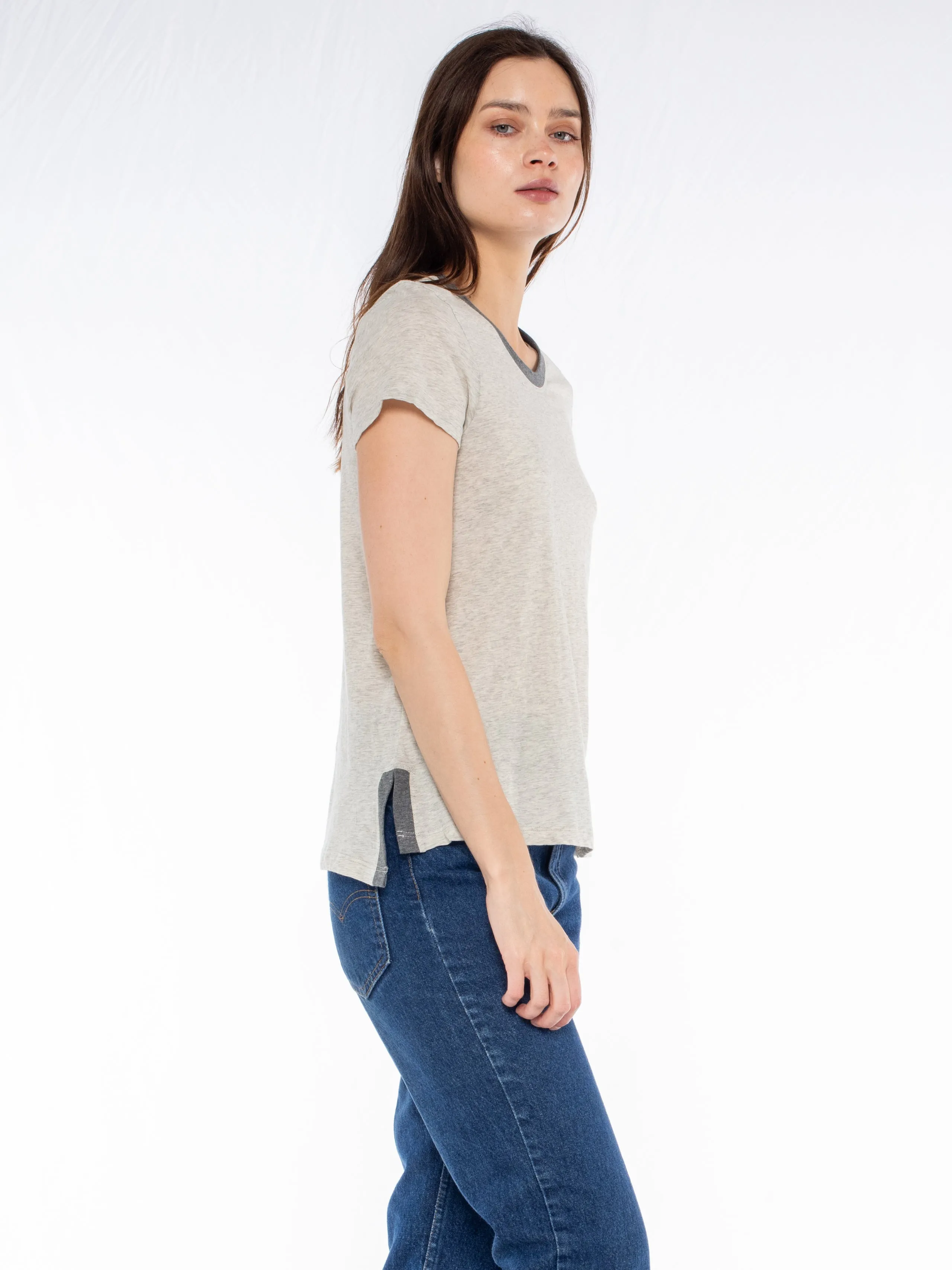 Shrunken Ringer Vented Hem