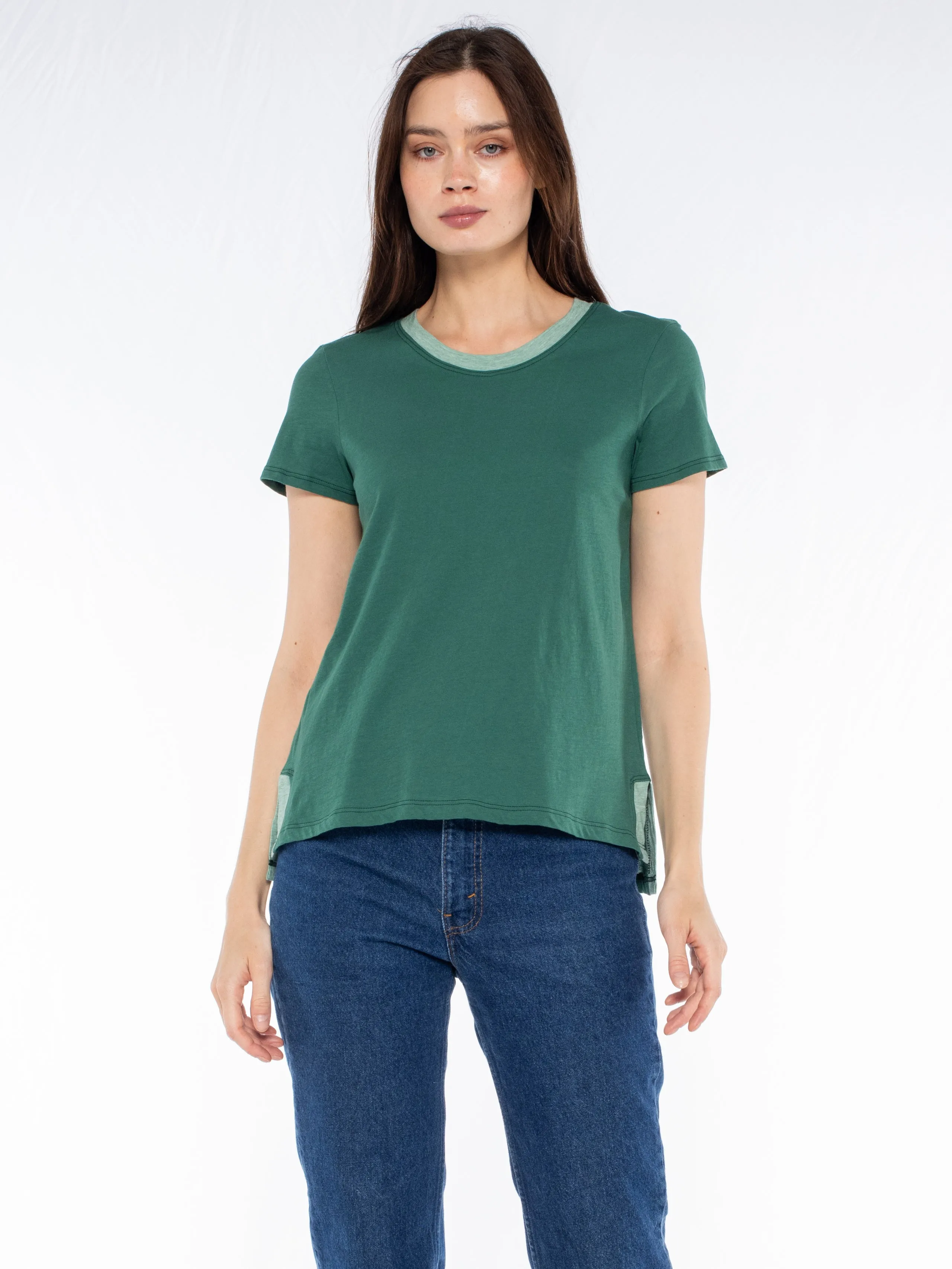 Shrunken Ringer Vented Hem