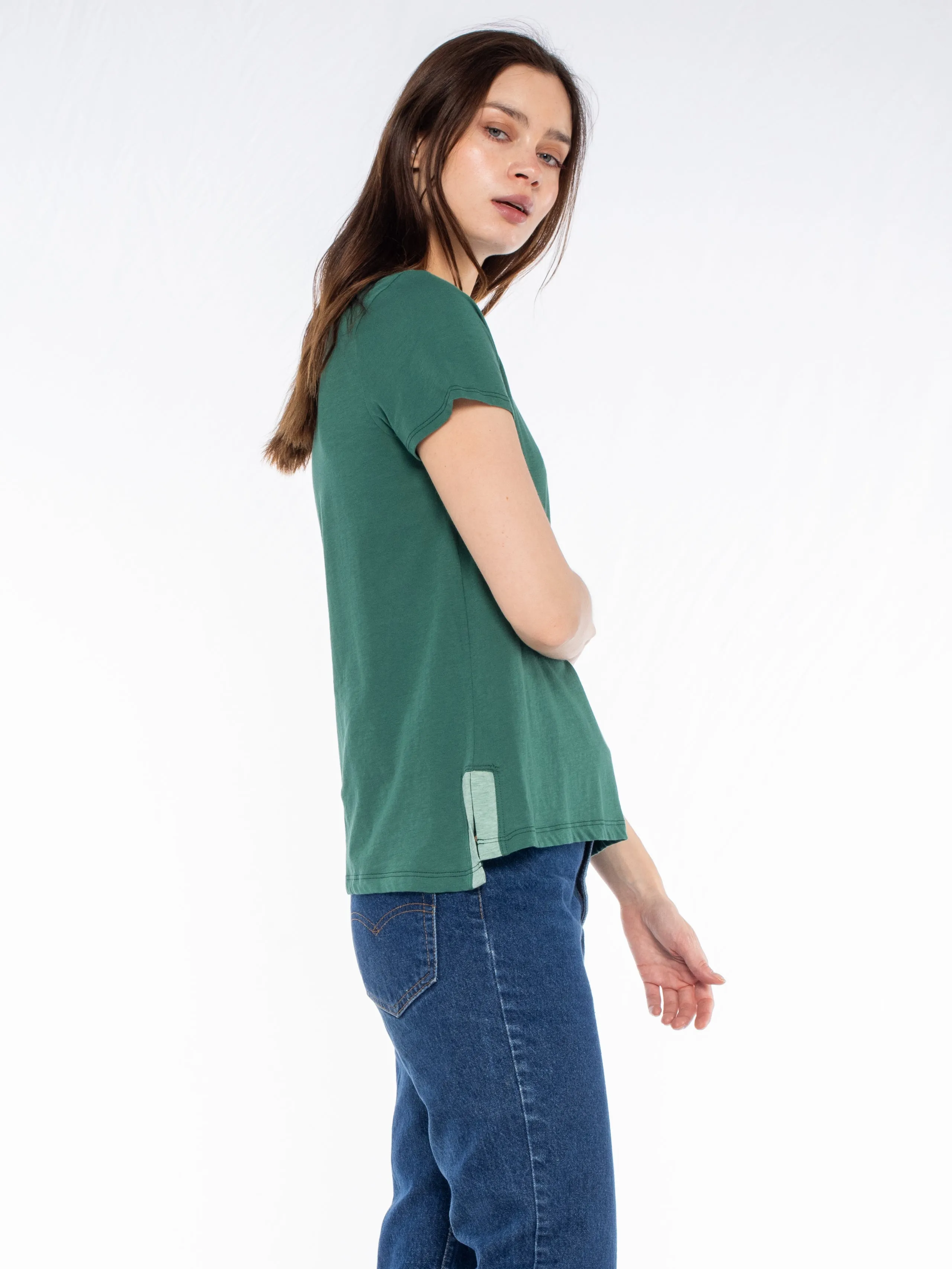 Shrunken Ringer Vented Hem