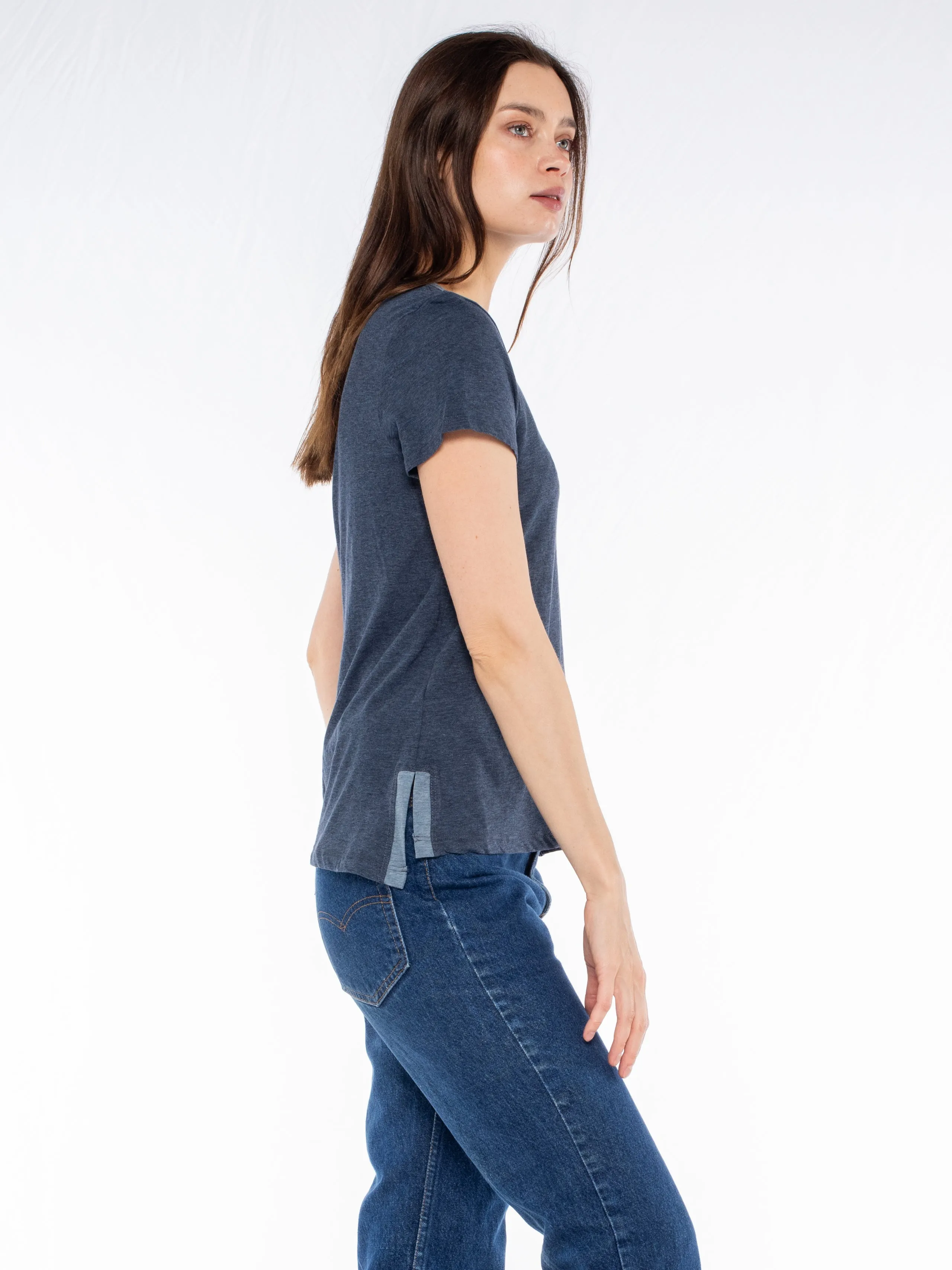 Shrunken Ringer Vented Hem