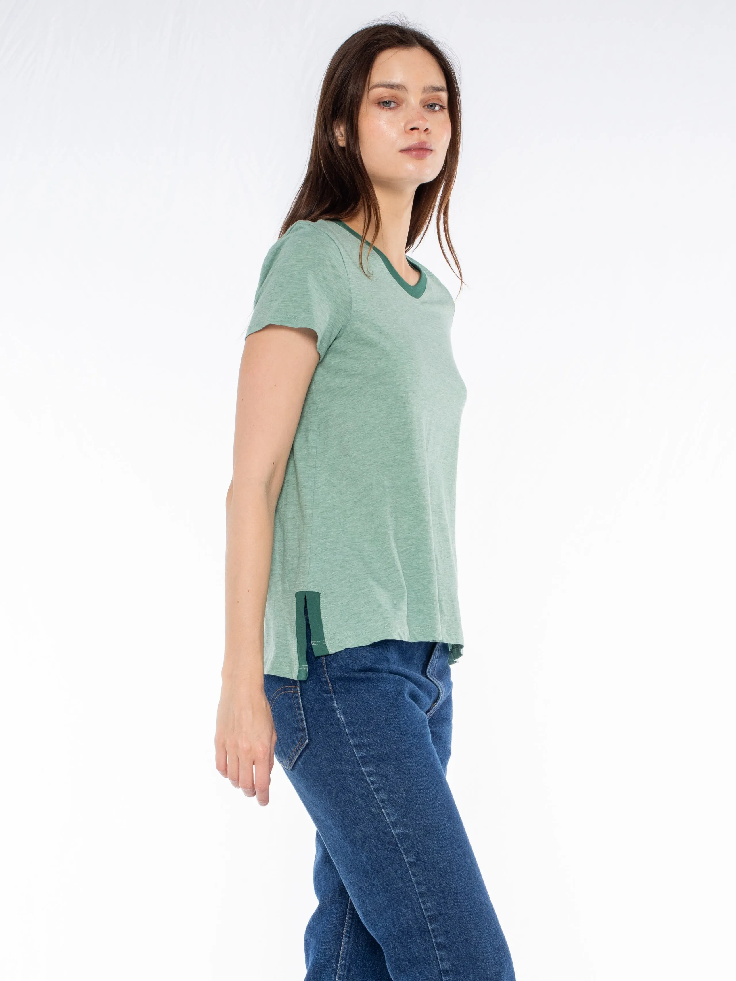Shrunken Ringer Vented Hem