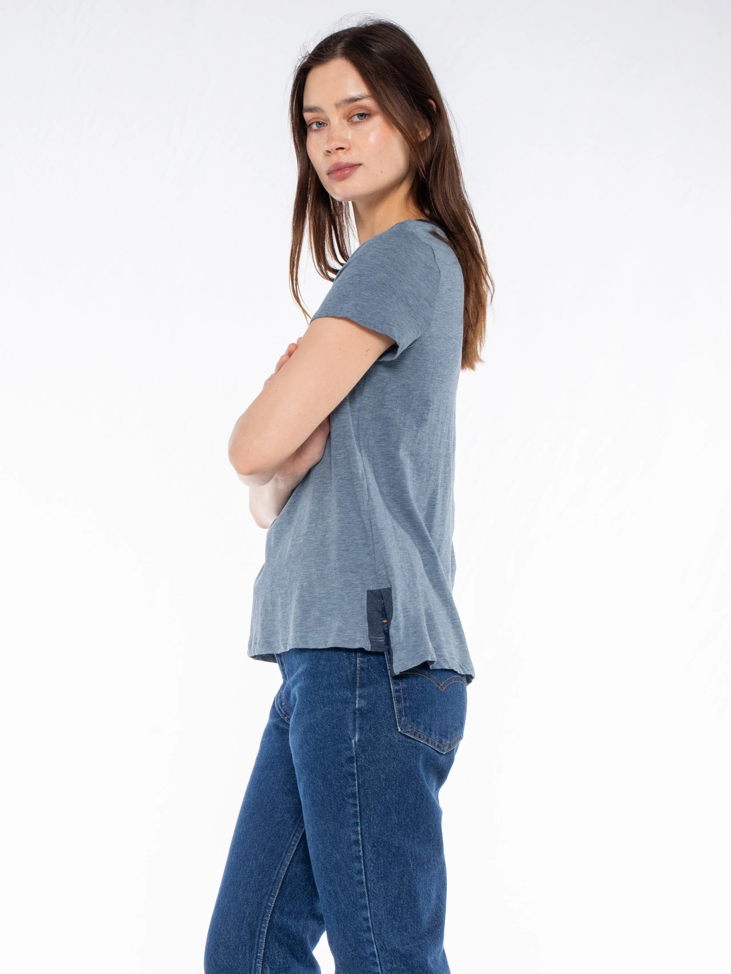 Shrunken Ringer Vented Hem