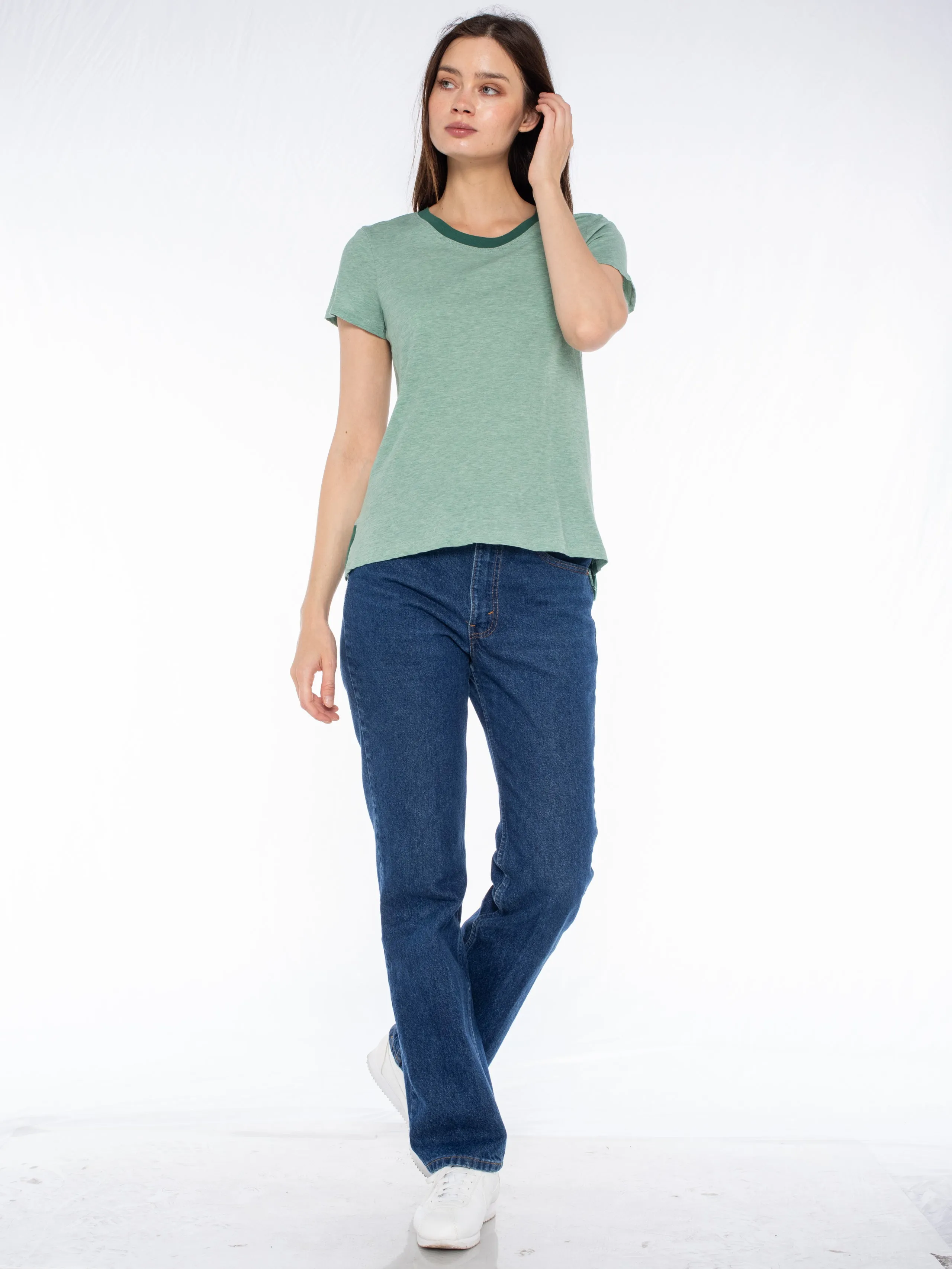 Shrunken Ringer Vented Hem