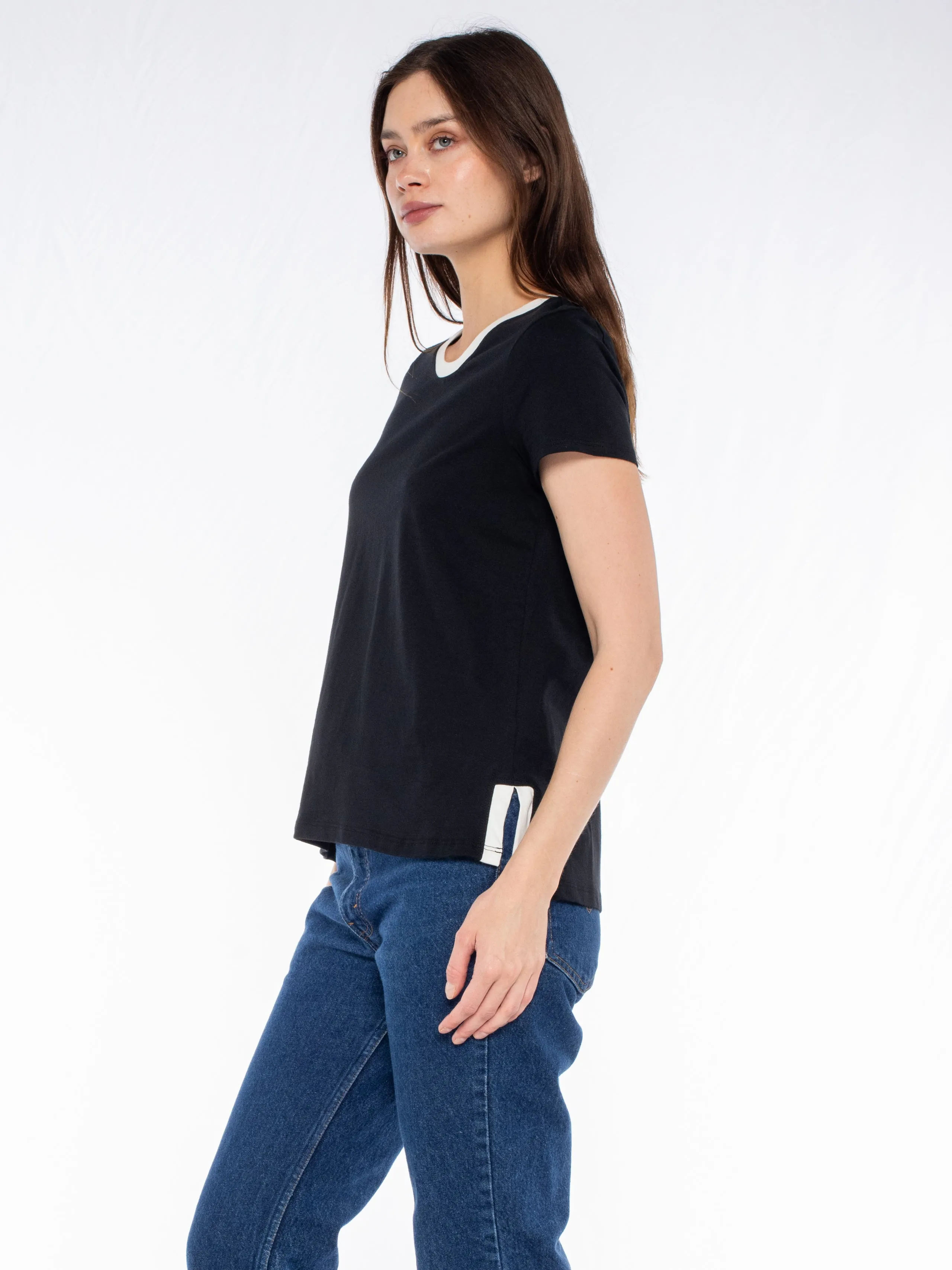 Shrunken Ringer Vented Hem