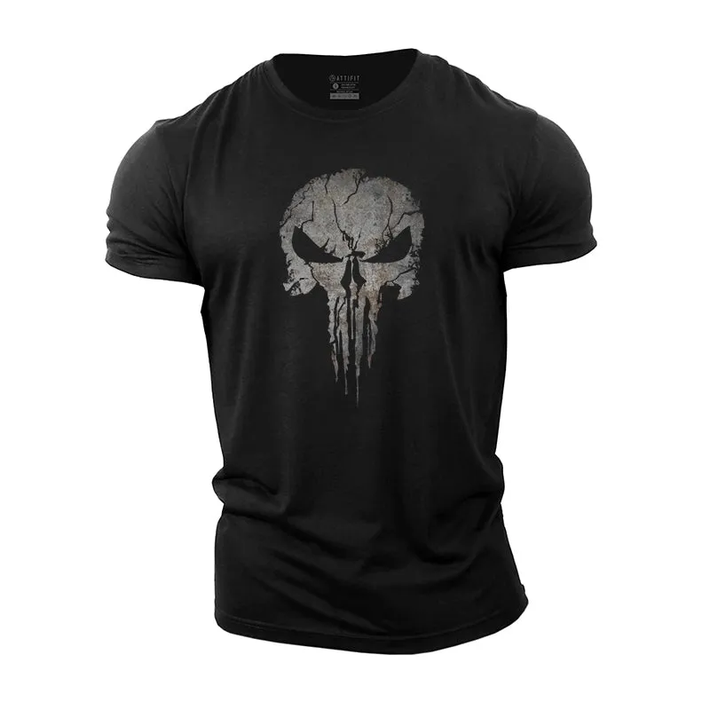 Simple Skull Cotton T-Shirt