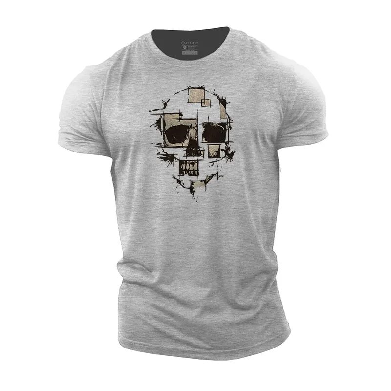 Skull Fragments Cotton T-Shirt