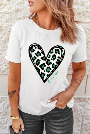 Slogan  Printed Crew Neck Graphic T Shirt