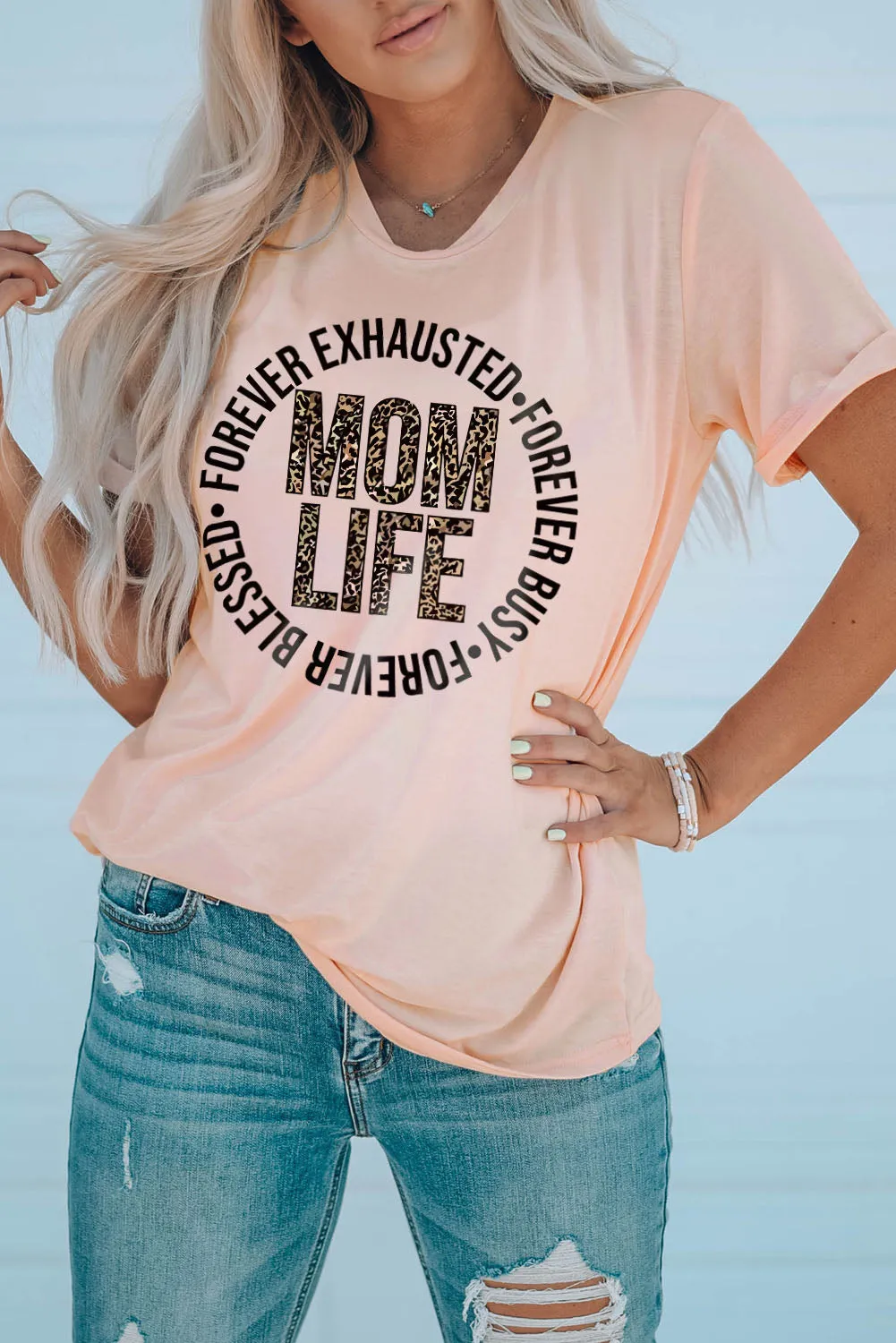 Slogan  Printed Crew Neck Graphic T Shirt