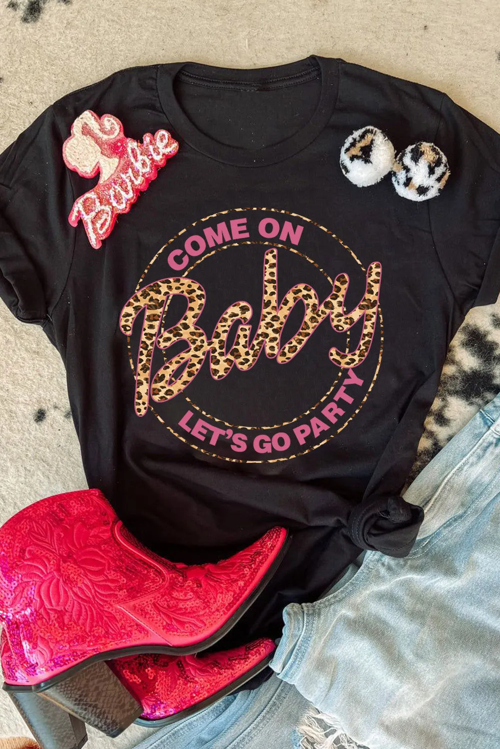 Slogan  Printed Crew Neck Graphic T Shirt