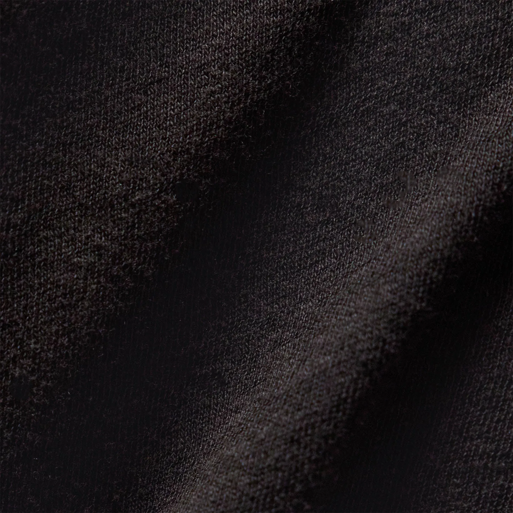 Slub Jersey Long Sleeve Crew - Black