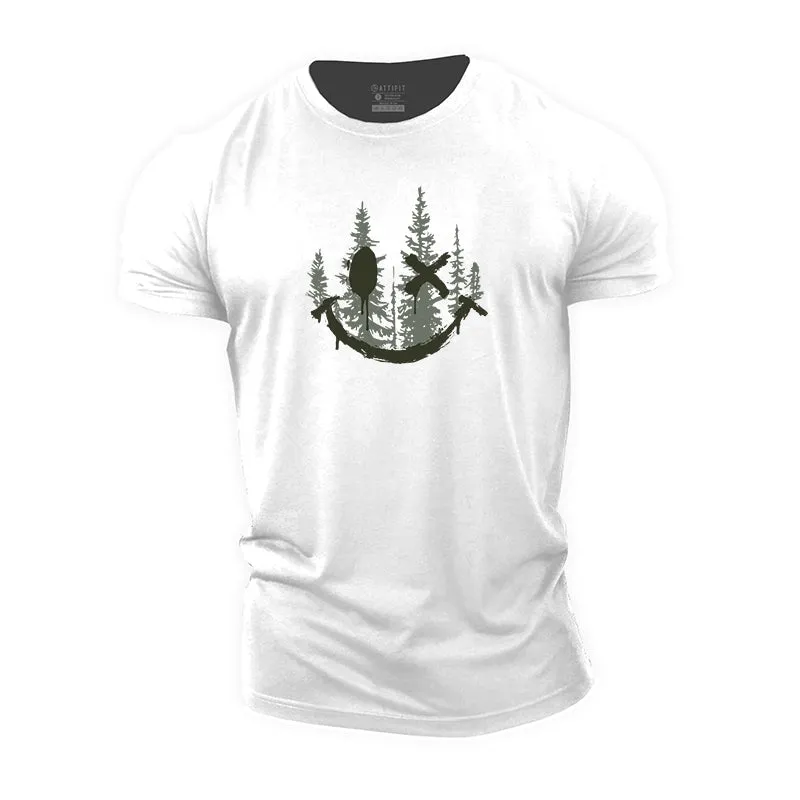 Smiley Forest Cotton T-Shirt