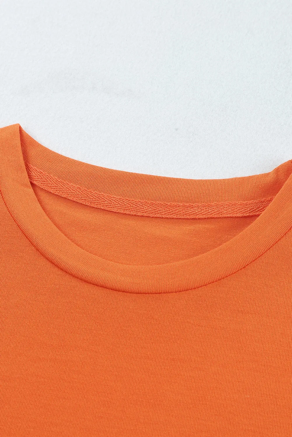 Solid Color Crew Neck Tee