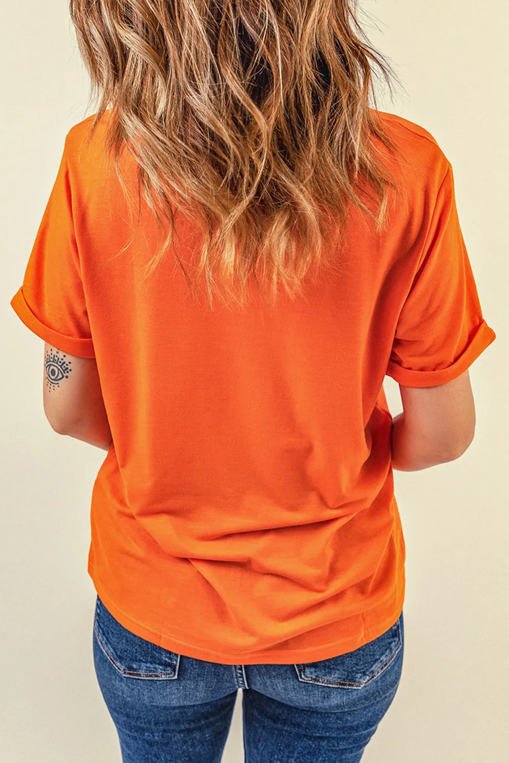 Solid Color Crew Neck Tee