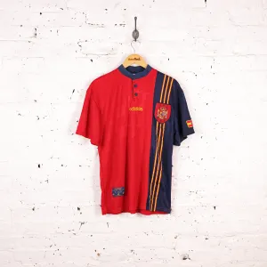 Spain 1996 Adidas Home Football Shirt - Red - L