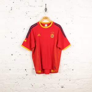 Spain 2002 Adidas Home Football Shirt - Red - XL
