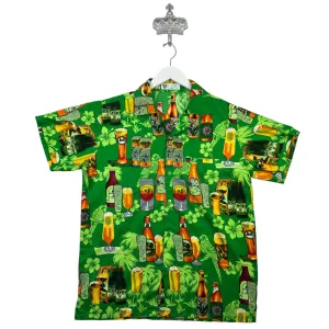 ST PATRICKS DAY "BOTTLE POPPING" BUTTON UP - (L)