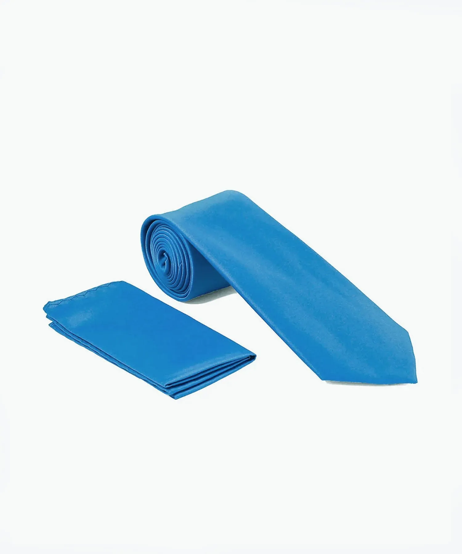 Stacy Adams Solid Tie and Handkerchief - Blue