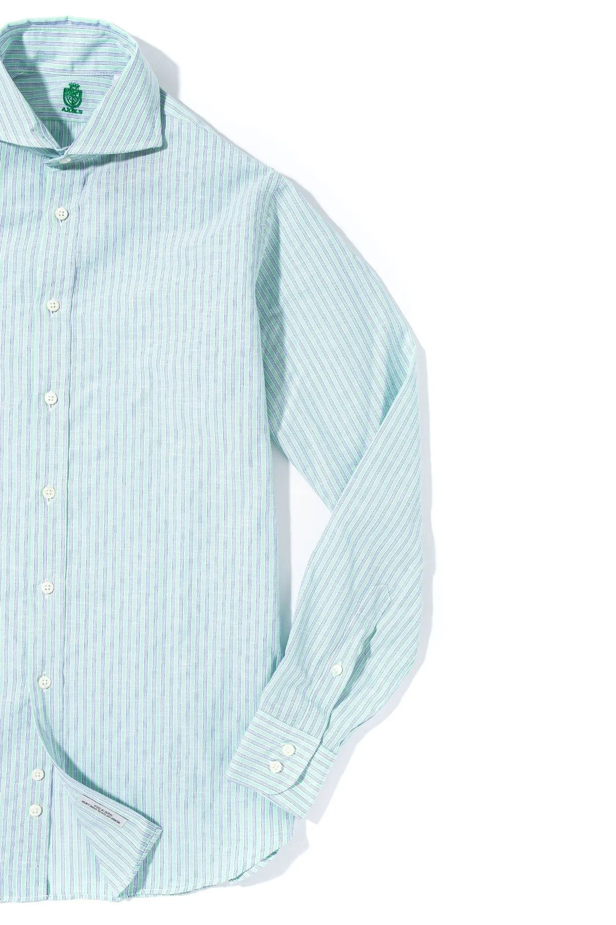 Taycan Cotton Linen Shirt in Green