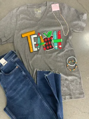 Teach V Neck Tee