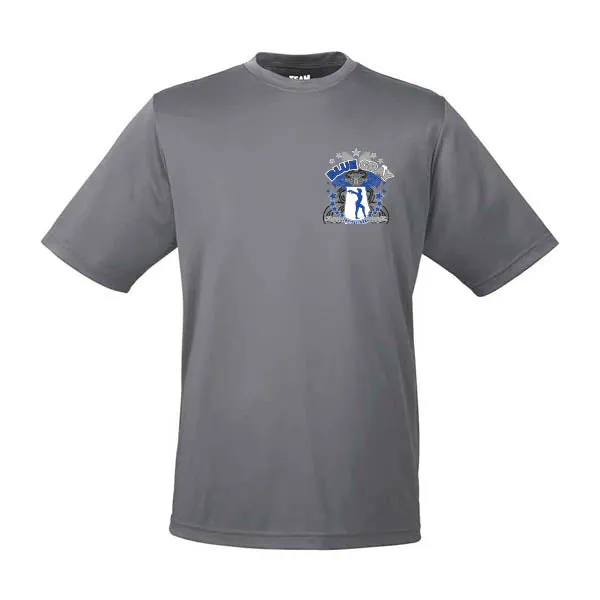 Team 365 Zone Performance-T-Shirts Blue Gray Invitational