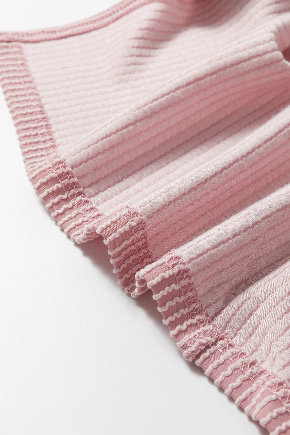 Textured Colorblock Crew Neck T Shirt