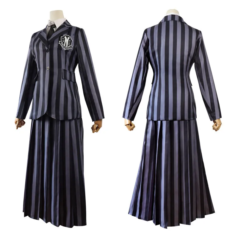 The Addams Family Wednesday Cosplay School Uniform