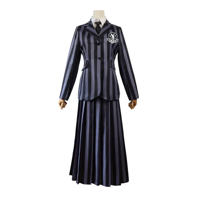 The Addams Family Wednesday Cosplay School Uniform