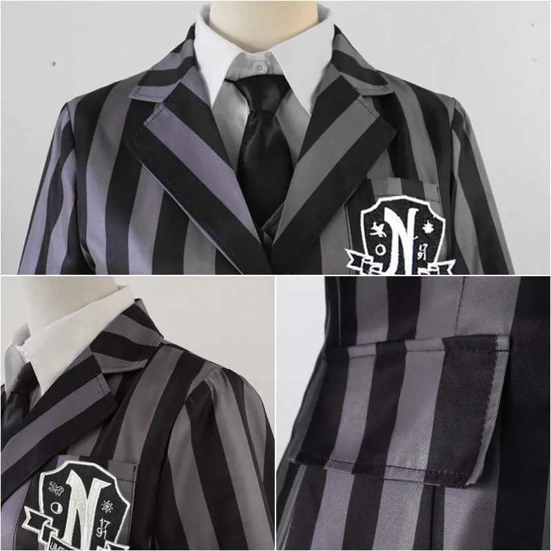 The Addams Family Wednesday Cosplay School Uniform