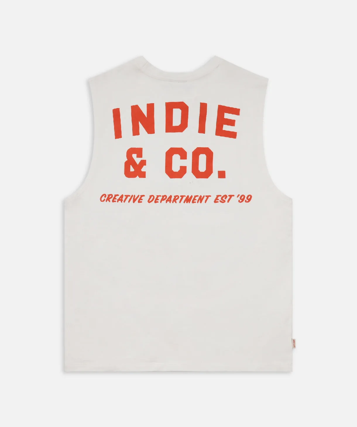 The Camino Muscle Tee - White Red