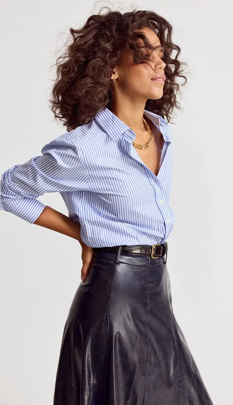 The Icon Shirt - Blue & White Stripe