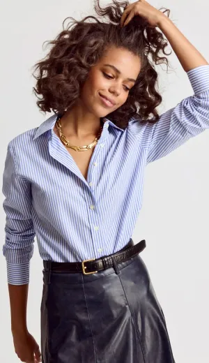 The Icon Shirt - Blue & White Stripe