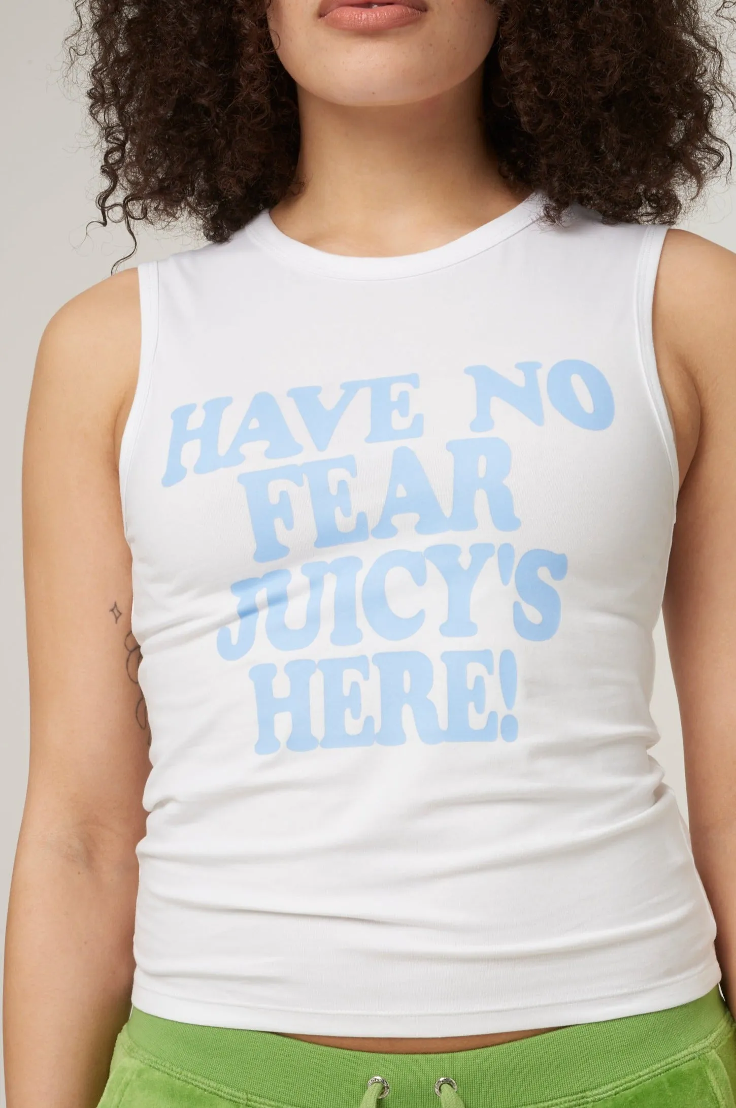 THE ICONS | WHITE 'HAVE NO FEAR' TANK