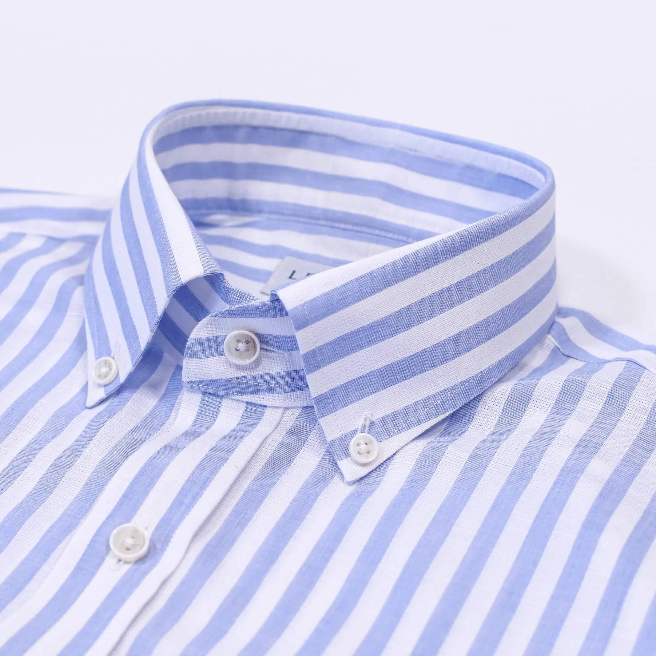 The Light Blue Heather Emerick Cotton Linen Custom Shirt