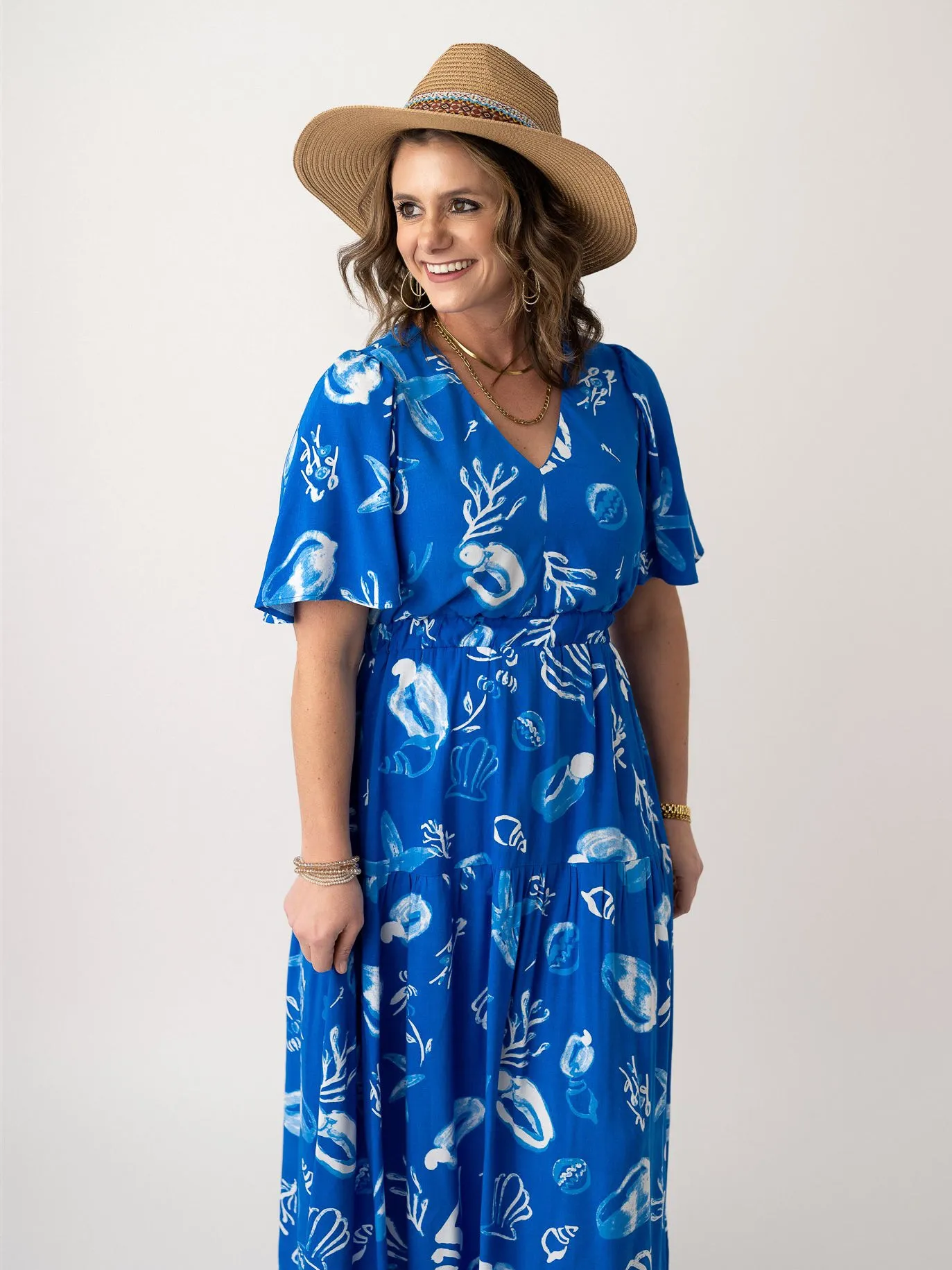 Toast to Tropics V Neck Maxi