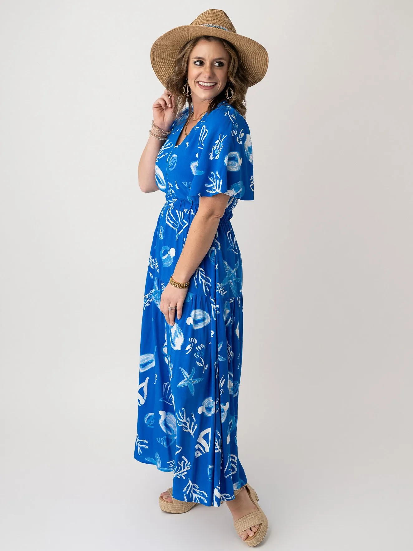 Toast to Tropics V Neck Maxi