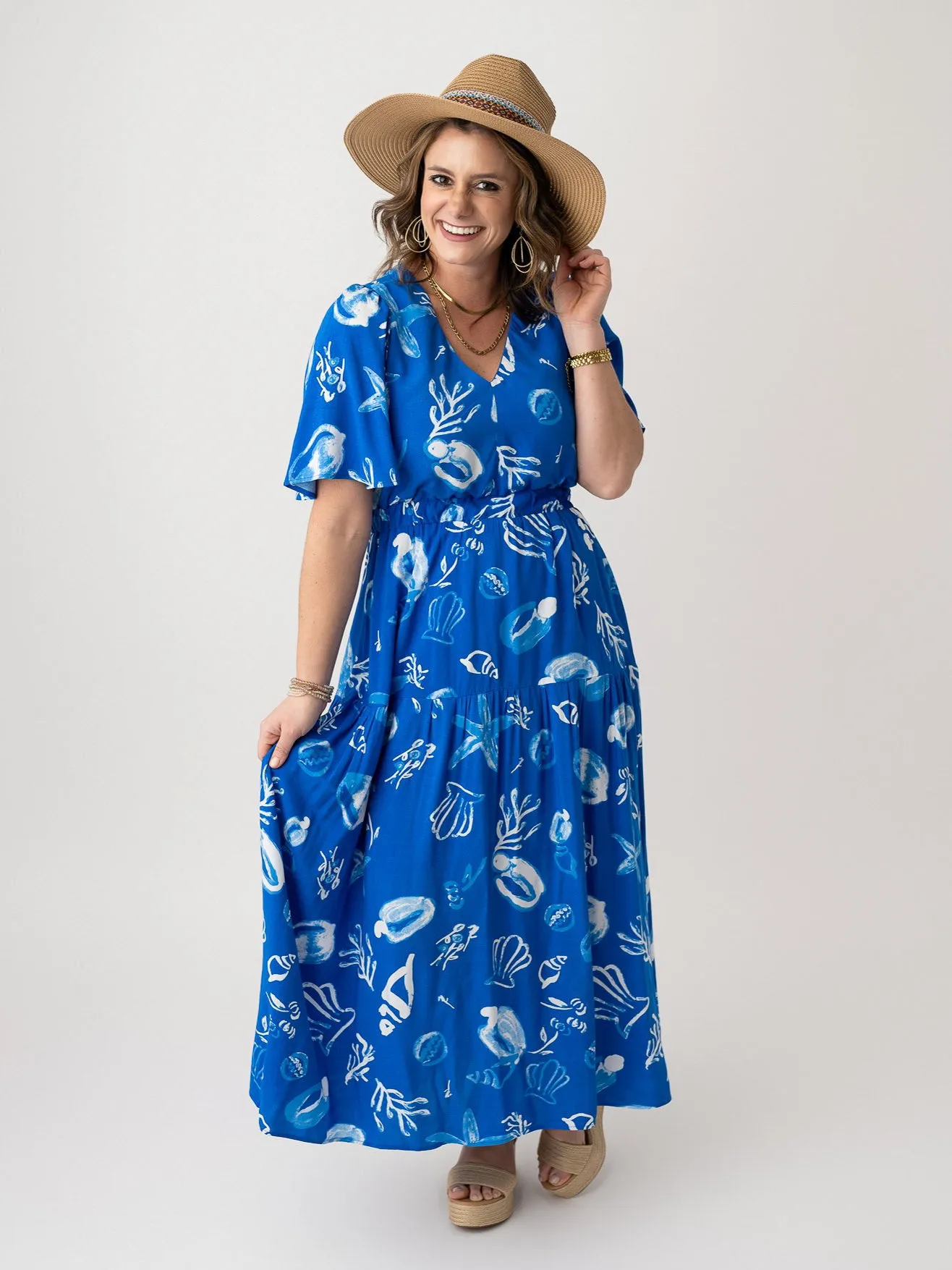 Toast to Tropics V Neck Maxi