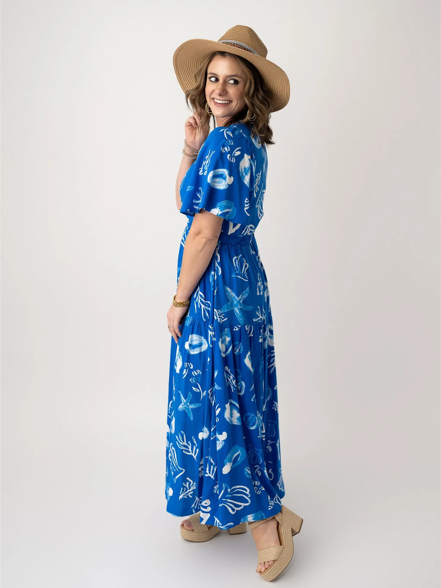 Toast to Tropics V Neck Maxi