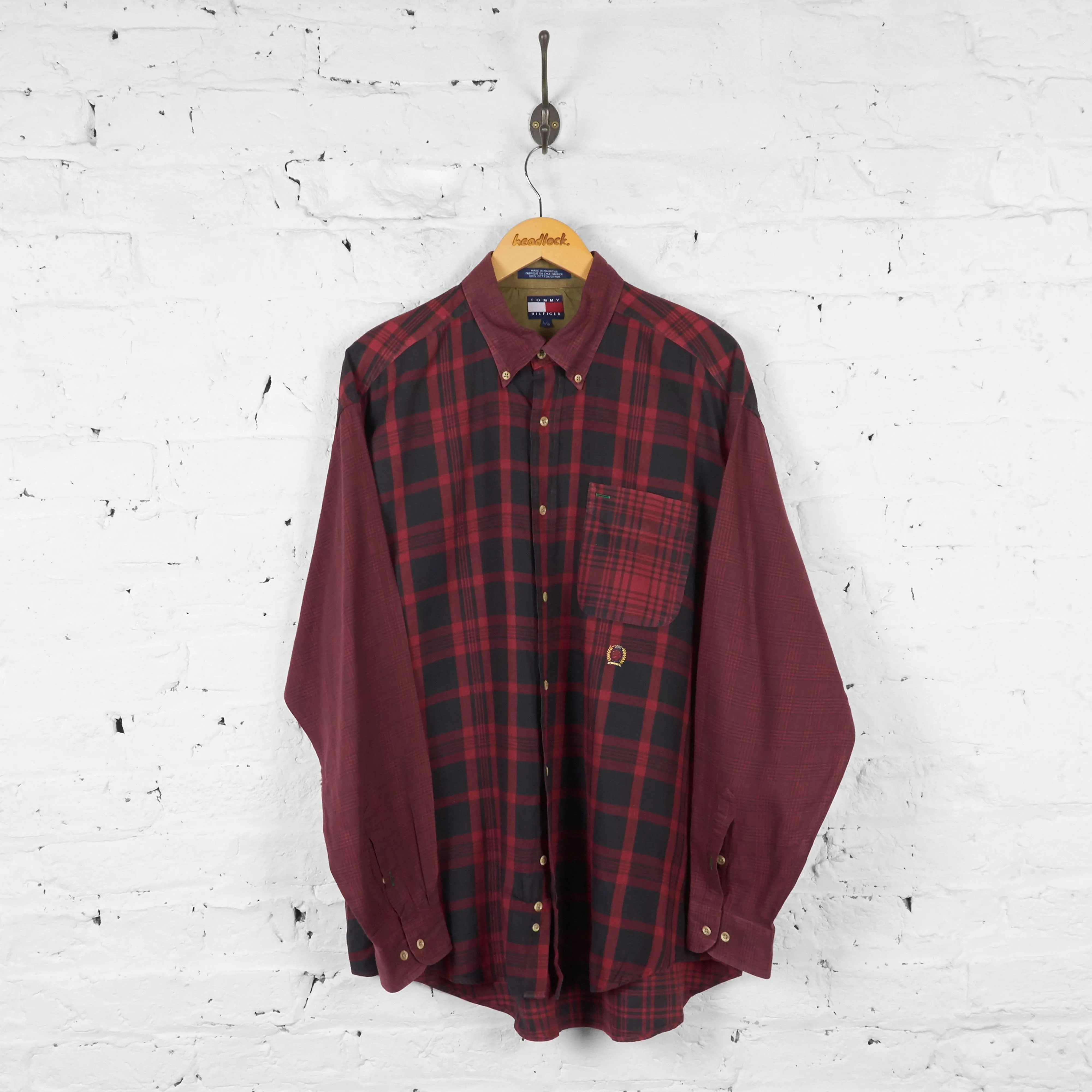 Tommy Hilfiger Check Shirt - Red/Black - L