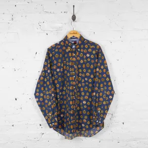 Tommy Hilfiger Crests Badges Pattern Shirt - Blue - M
