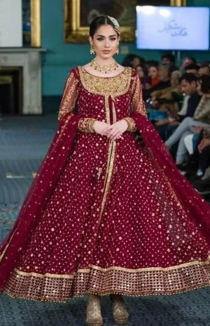 Traditional Mughal Touch Farshi Bridal dress 2019 # B1950